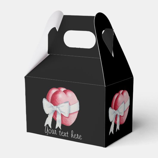 Rode harten gebonden met wit lint voor bruiloften bedankdoosjes (Voorkant Zijde)