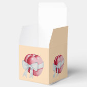 Rode harten gebonden met wit lint voor bruiloften bedankdoosjes (Geopend)