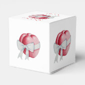 Rode harten gebonden met wit lint voor bruiloften bedankdoosjes (Achterkant)