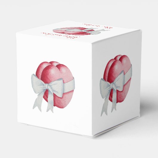 Rode harten gebonden met wit lint voor bruiloften bedankdoosjes (Achterkant)