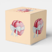 Rode harten gebonden met wit lint voor bruiloften bedankdoosjes (Achterkant)