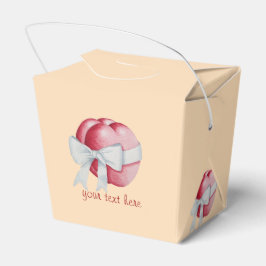 Rode harten gebonden met wit lint voor bruiloften bedankdoosjes