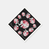 Rode harten gebonden met witte bogen voor bruiloft servetten (Hoek)