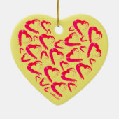Rode harten geel keramisch Ornament (Achterkant)