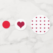 Rode harten gelukkige valentijnsdag confetti (Achterkanten)