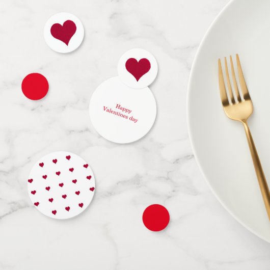 Rode harten gelukkige valentijnsdag confetti (Groep)