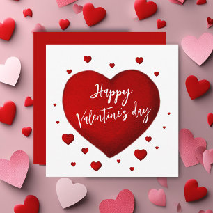 Rode harten Gelukkige Valentijnsdag Feestdagenkaart