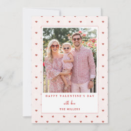 Rode harten Gelukkige Valentijnsdag Fotokaart Feestdagenkaart