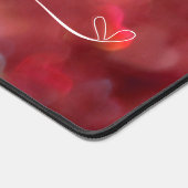 Rode harten glitter bureaumat (Hoek)