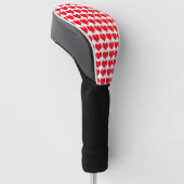 Rode harten golfheadcover (Schuin)