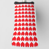 Rode harten golfheadcover (Draai 90)