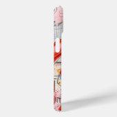 Rode harten grillige liefde patroon monogram Case-Mate iPhone case (Achterkant / Rechts)