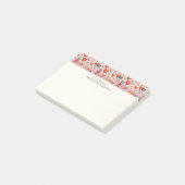 Rode harten grillige liefde patroon post-it® notes (Schuin)