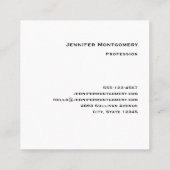 Rode harten grillige liefde patroon vierkante visitekaartje (Achterkant)