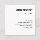 Rode harten grillige liefde patroon vierkante visitekaartje (Achterkant)