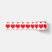 Rode Harten Grosgrain Lint (Voorkant)