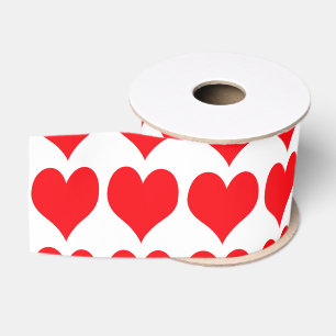 Rode Harten Grosgrain Lint