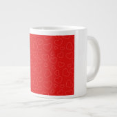 Rode harten grote koffiekop (Voorkant rechts)