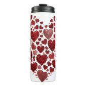 Rode harten grote liefde Valentijnsdag Thermosbeker (Voorkant)
