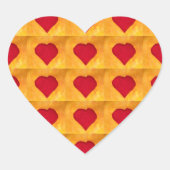 Rode harten hart sticker (Voorkant)