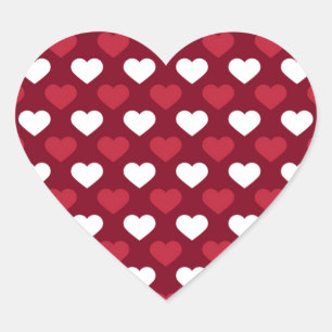 Rode harten hart sticker