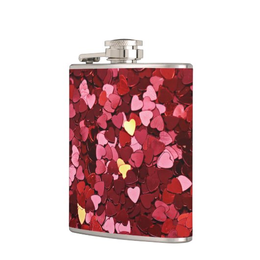 Rode harten heupfles (Links)