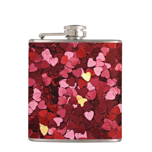 Rode harten heupfles (Voorkant)