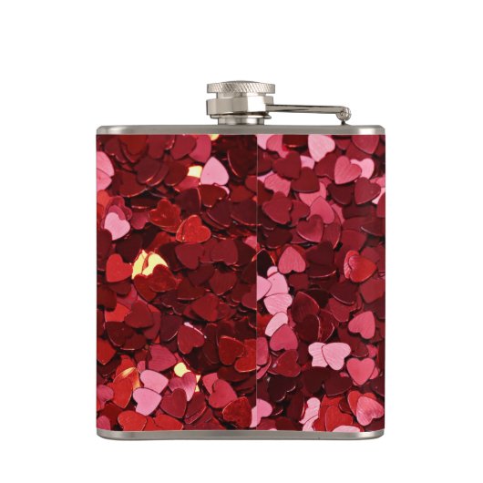 Rode harten heupfles (Achterkant)