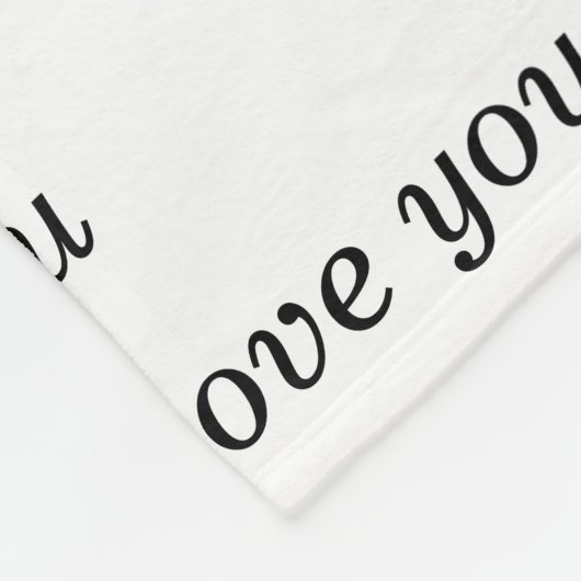 Rode harten houden van je meer monogram fleece deken (Hoek)