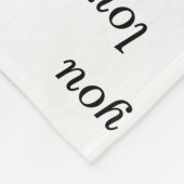 Rode harten houden van je meer monogram fleece deken (Hoek)