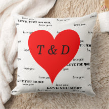 Rode harten houden van je meer monogram