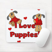Rode Harten I het Puppy van de Liefde Muismat (Met muis)