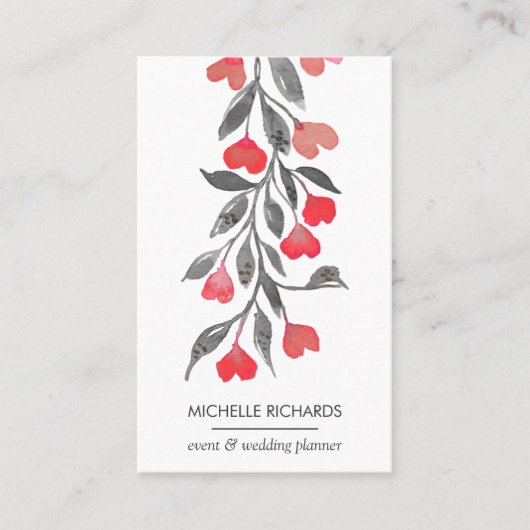 Rode harten | Icons voor professionele sociale med Visitekaartje (Voorkant)