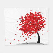 Rode harten in de Valentijnsdag van de windenergie Fleece Deken (Voorkant (Horizontaal))