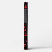 rode harten in zwart Case-Mate iPhone case (Achterkant / Links)