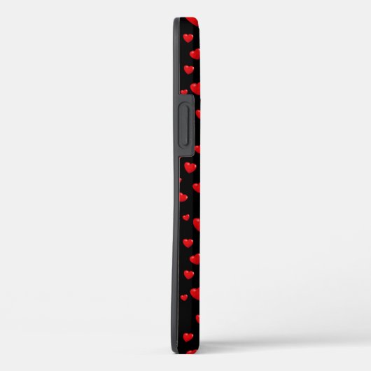rode harten in zwart Case-Mate iPhone case (Achterkant / Rechts)