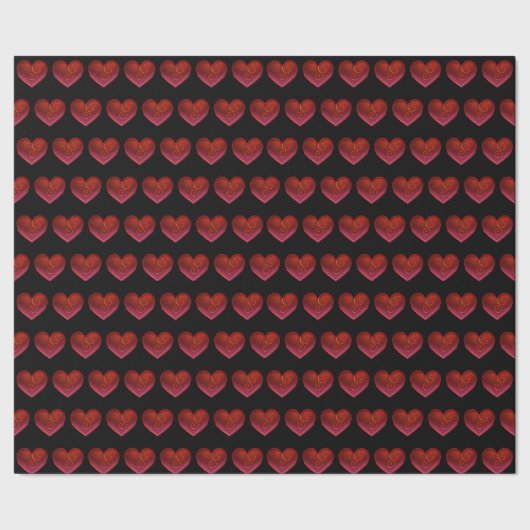 Rode harten Inpakpapier liefde valentijnsdag (Zoom)