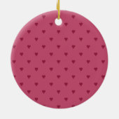 Rode Harten Keramische Kerstbal Keramisch Ornament (Achterkant)