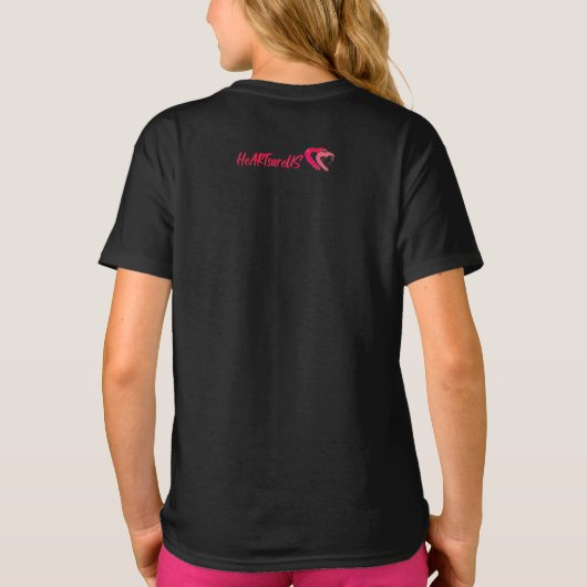 Rode harten Kinder T-shirt (Achterkant)