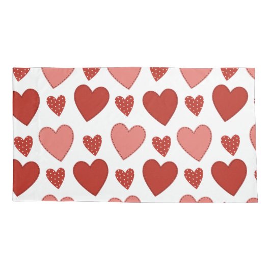 Rode harten kussensloop (Achterkant)