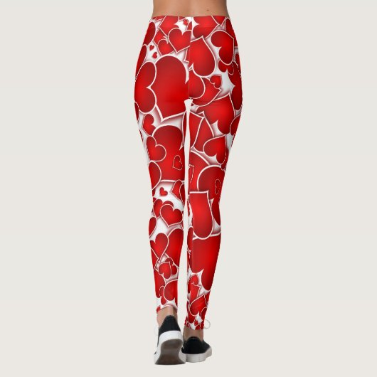 Rode harten Leggings (Achterkant)