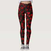 rode harten Leggings modern trendpatroon elegant (Voorkant)