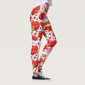 Rode Harten Liefde Abstract Leggings (Rechts)
