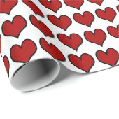 Rode harten | Liefde Cadeaupapier (Rol Hoek)
