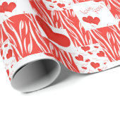 Rode harten, liefde. cadeaupapier (Rol Hoek)