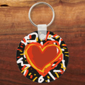 rode harten, liefde sleutelhanger (Voorkant)