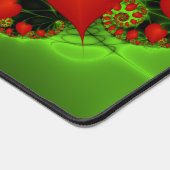 Rode harten limoen groen moderne Abstracte fractal Bureaumat (Hoek)