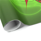 Rode harten limoen groen moderne Abstracte fractal Cadeaupapier (Rol Hoek)