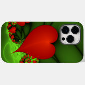 Rode harten limoen groen moderne Abstracte fractal Case-Mate iPhone Case (Achterkant (horizontaal))