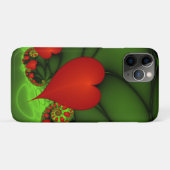 Rode harten limoen groen moderne Abstracte fractal Case-Mate iPhone Case (Achterkant (horizontaal))